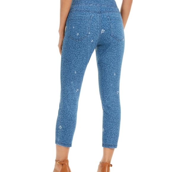 High-Rise Ditsy Floral-Print Denim Skimmer Legging - Picture 2 of 6